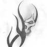 Tribal Skull Stencil