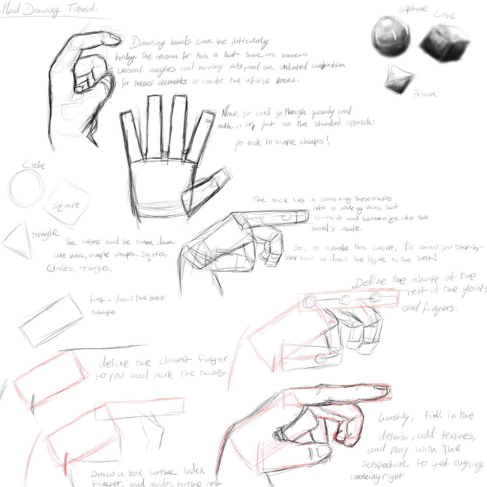 Basic Hand Drawing Tutorial by SnowblindOtter on DeviantArt