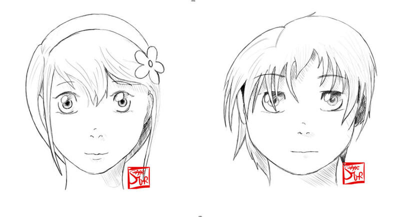 Manga face practice