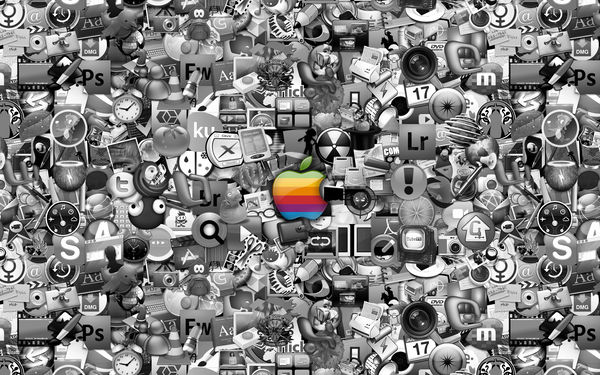 Apple Mac Icons Wallpaper by Advent-Media
