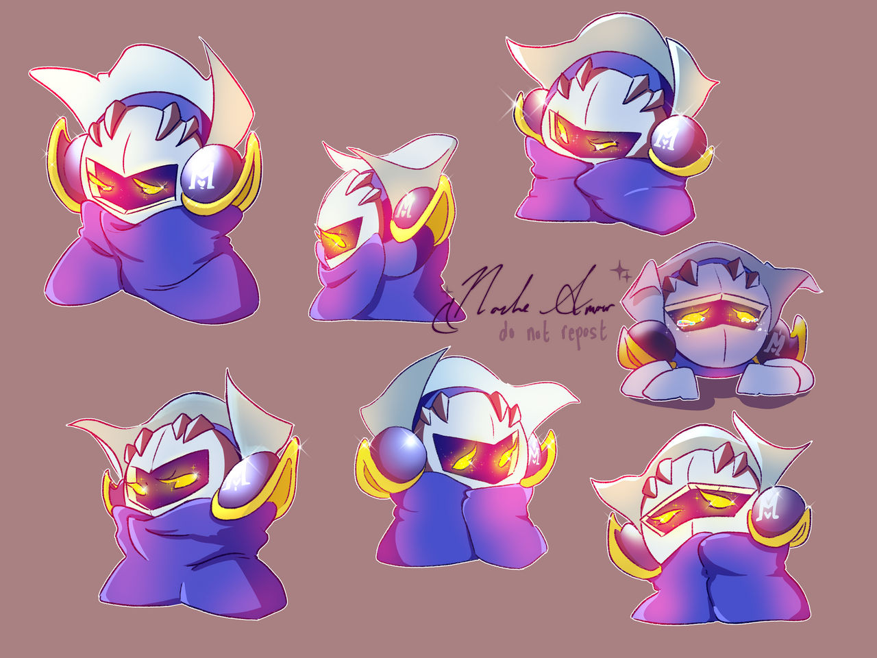 Meta Knight Expressions by nocheamour on DeviantArt