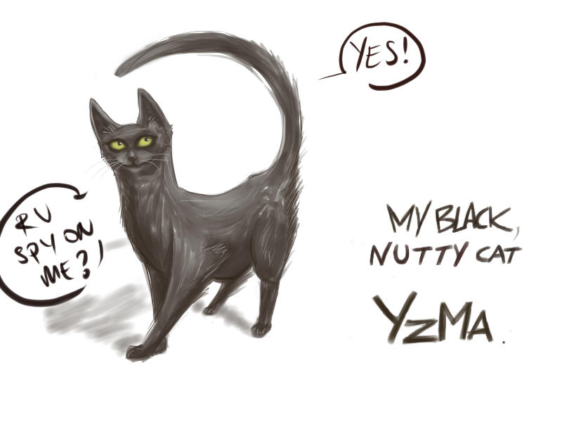 5. Yzma Cat Tattoo Black and White - wide 9