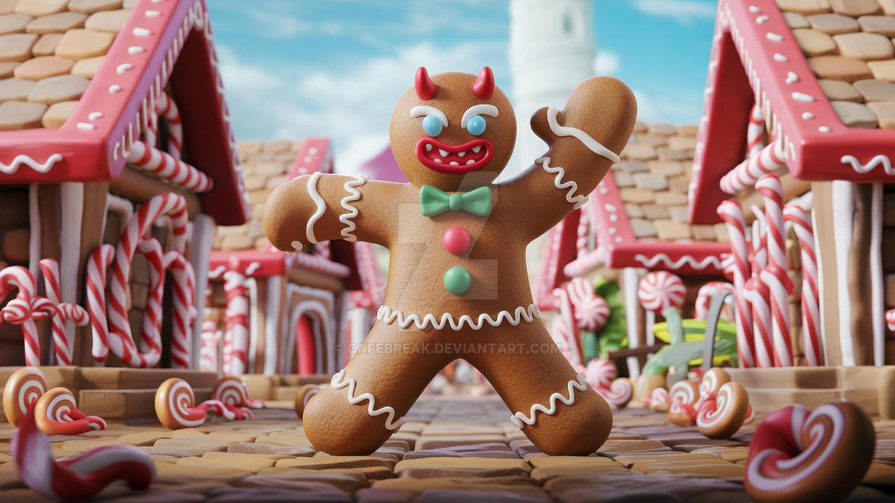 Gingerbread Demon evil-gingerbread-man-demon-cracking-the- ratyqPY9T by CafeBreak on ...