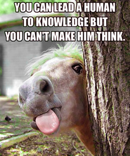 You can lead a human to knowledge but you can't ma by this-is-G on DeviantArt