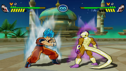 Goku SSJ Blue Vs Golden Frieza (Budokai 3 mod)