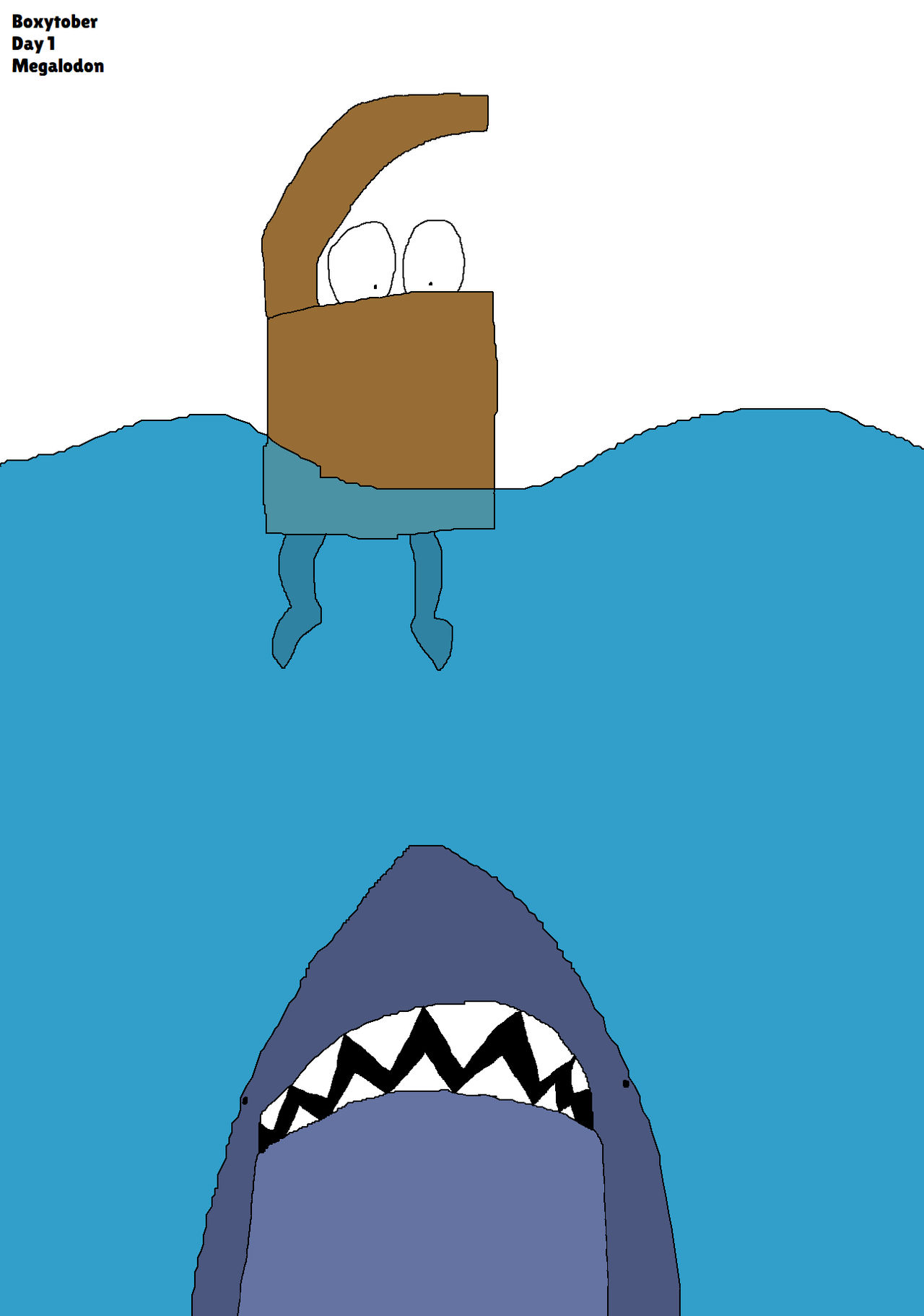 Boxytober Day 1 - Megalodon by Sophia193DA on DeviantArt