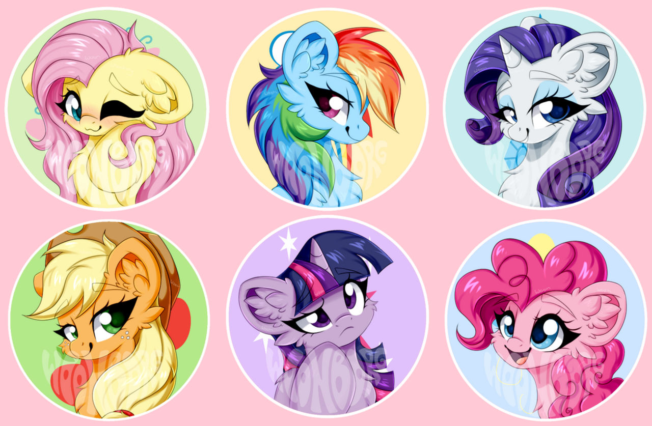Mane 6 Button Designs By Woonborg On DeviantArt