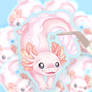Axolotl Glitter Sticker