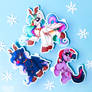 Christmas MLP Princesses Vinyl Stickers