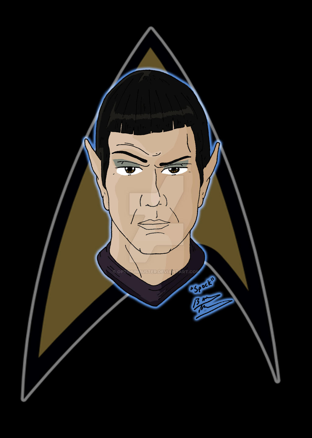 Star Trek Portraits - Spock by OptimumBuster on DeviantArt