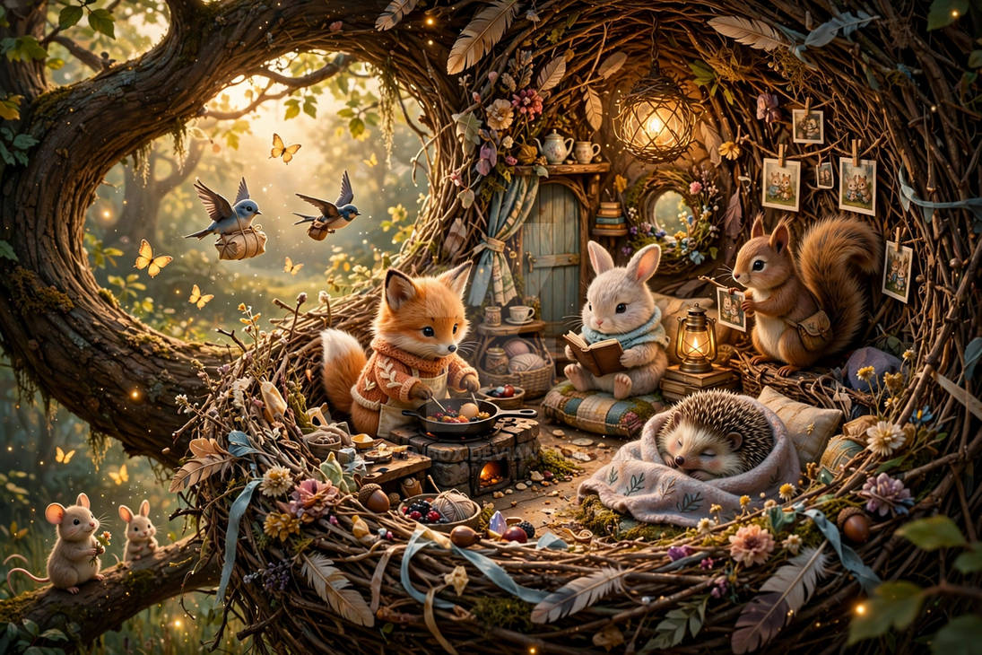 A cozy nest in the trees