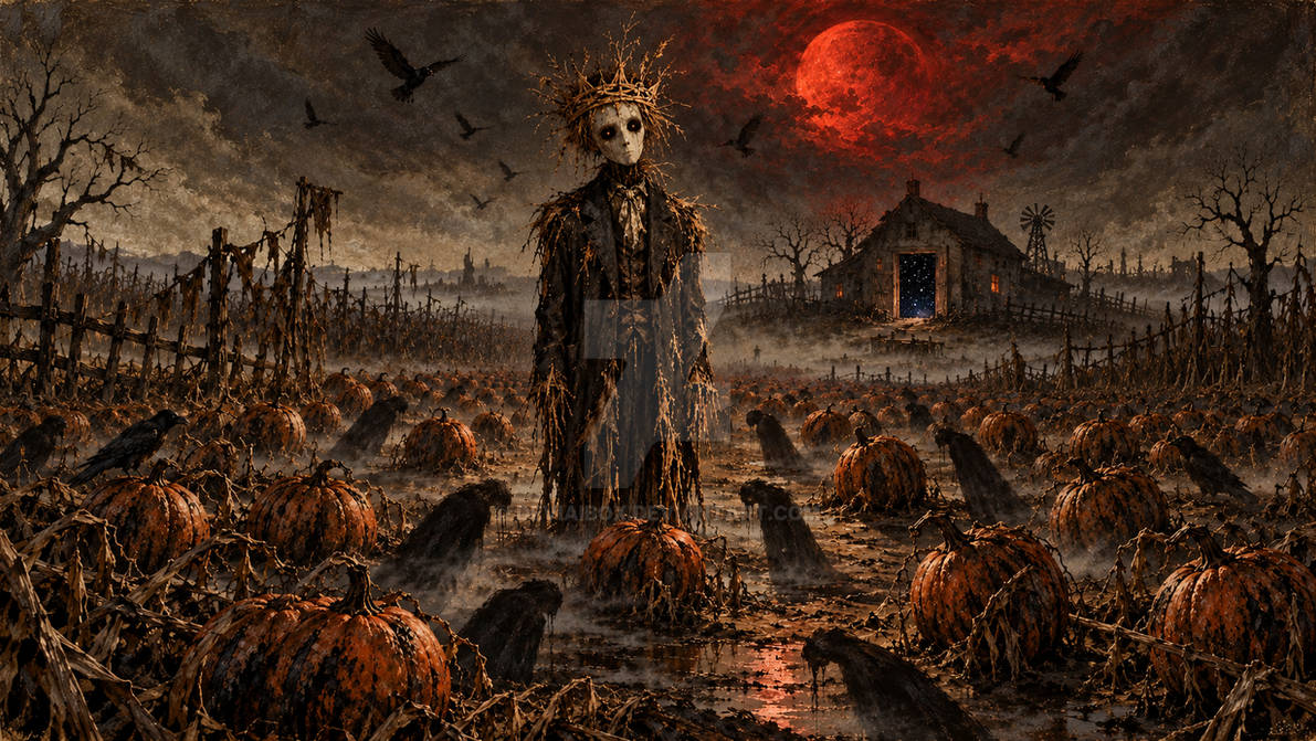 The Scarecrow Under the Red Moon
