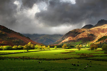 Langdale Pikes from Elterwater