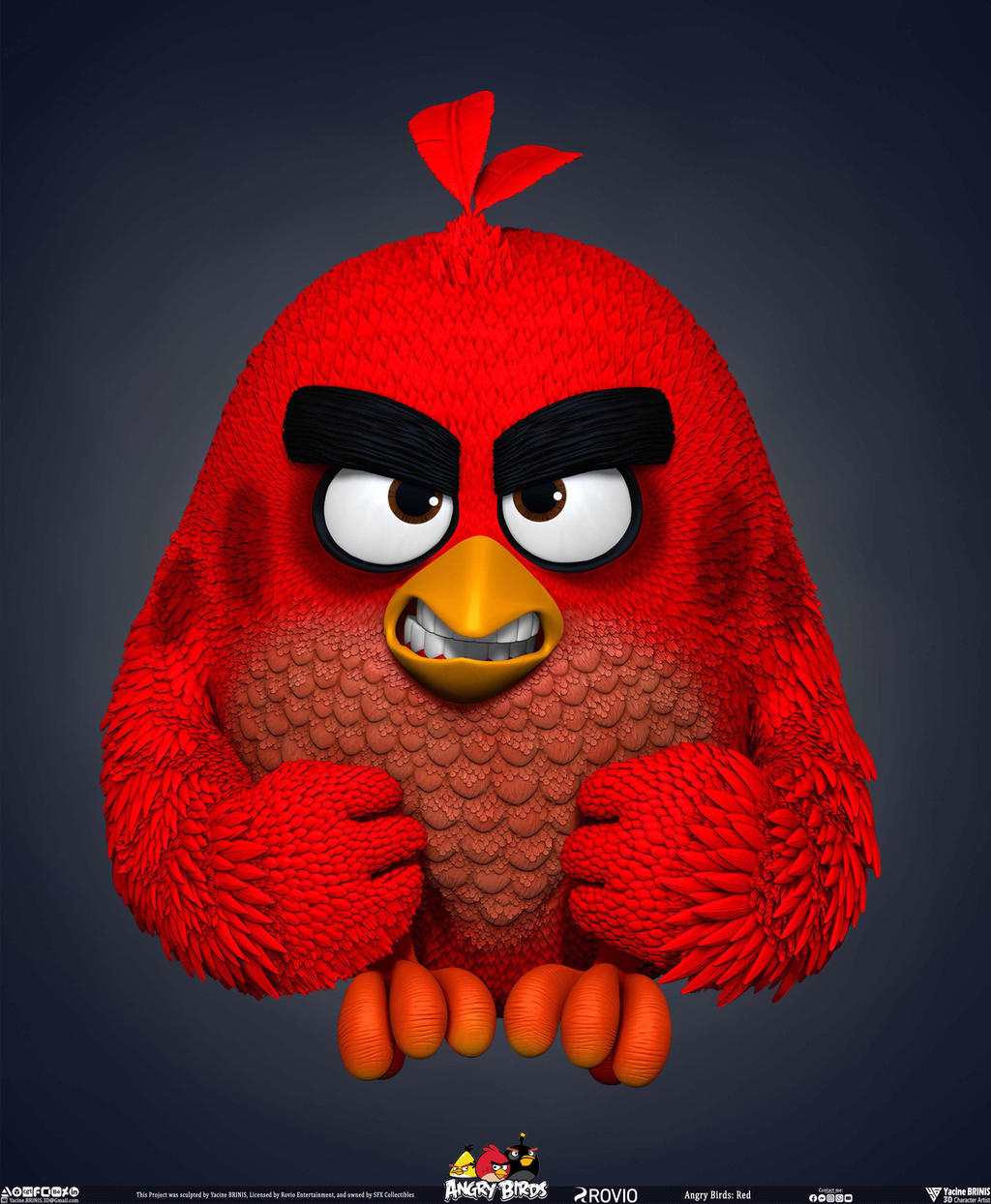 Angry Bird Reds Design Red Angry Birds Rovio Entertainment by YacineBRINIS on DeviantArt