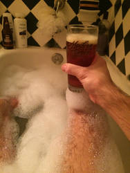 Bubble bath and beer...a perfect combo! 