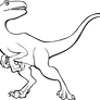 Raptor Dinosaur - Free Lineart + Adopt Base
