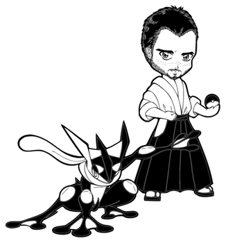 Lineart Veteran Melio With Greninja By Chibivi Linearts On