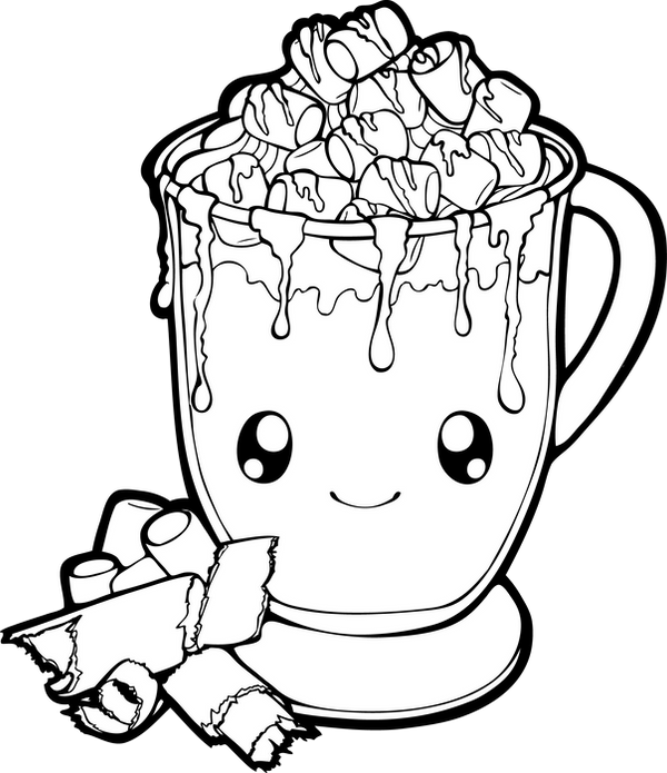 Download Dessertie | Hot Chocolate Lineart by Chibivi-Linearts on ...