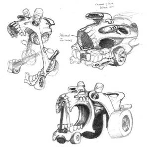 Daily Sketch v045 - Skull Car