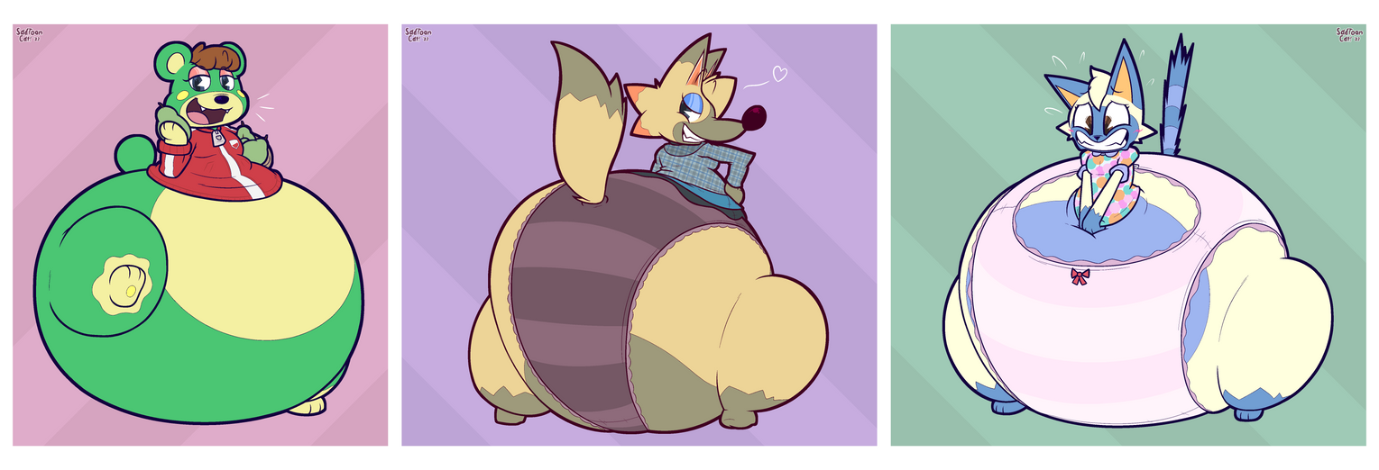 Pear Inflatoin Pear-shaped AC Girls by SadToonCat on DeviantArt
