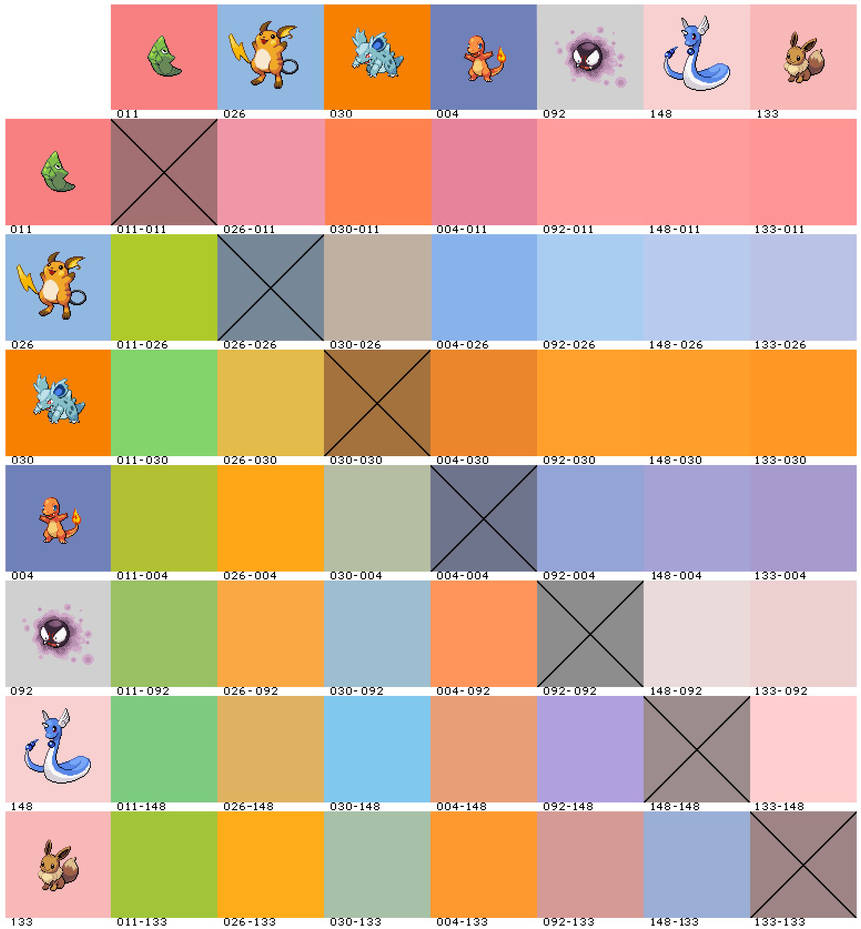 Random Pokemon fusion adopts by EarsTheMagpie on DeviantArt