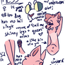 teenage pink dog fursona