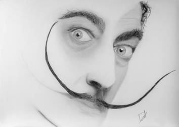 Salvador Dali graphite portrait