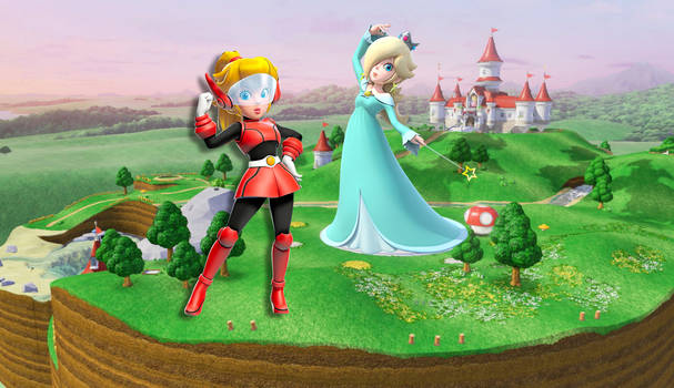 Rosalina and Mighty Peach At Mushroom Kingdom