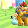 Bowser and Rosalina playing on Nintendo 3DS