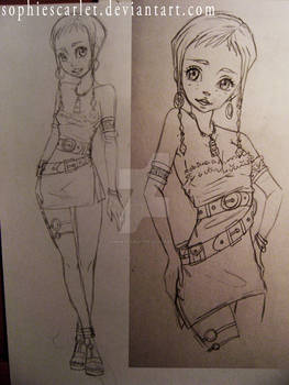 Character sketch - Hannah full body