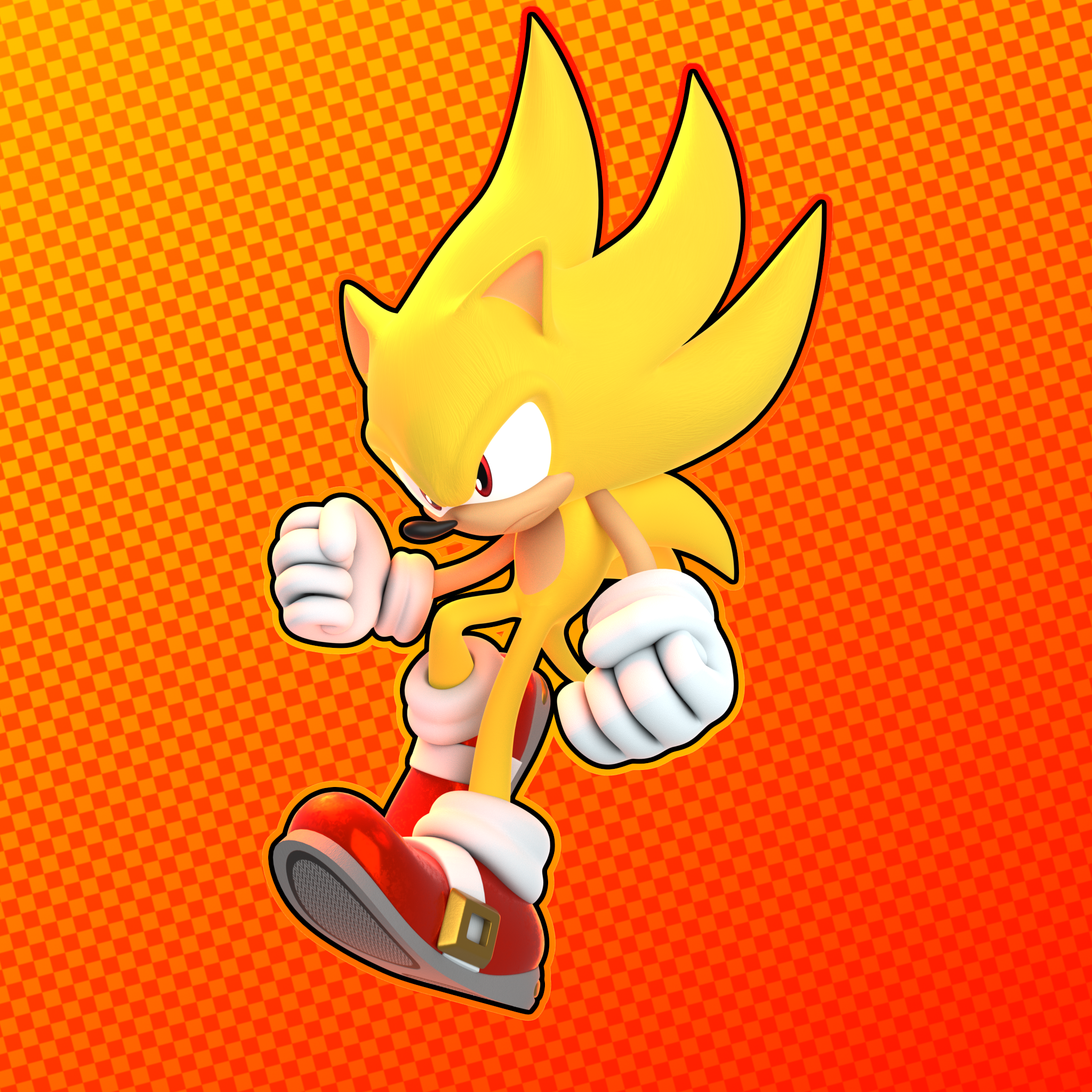 Sonic Pose Thing, Super Sonic character illustration transparent