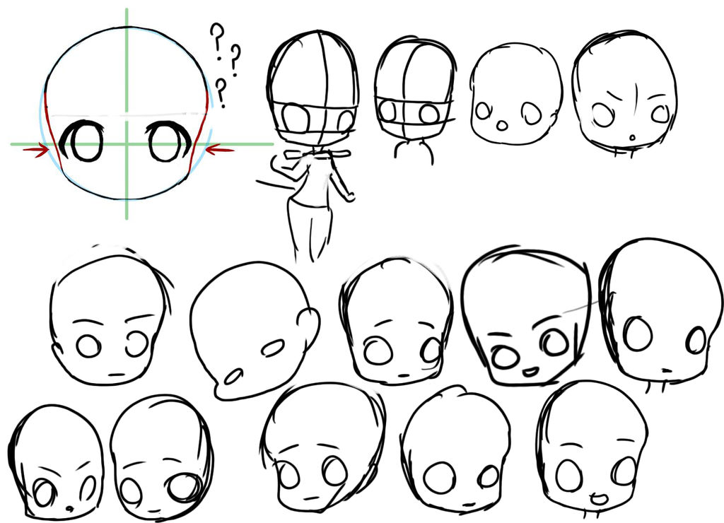 Chibi Face Draft 00 by digiraiter on DeviantArt