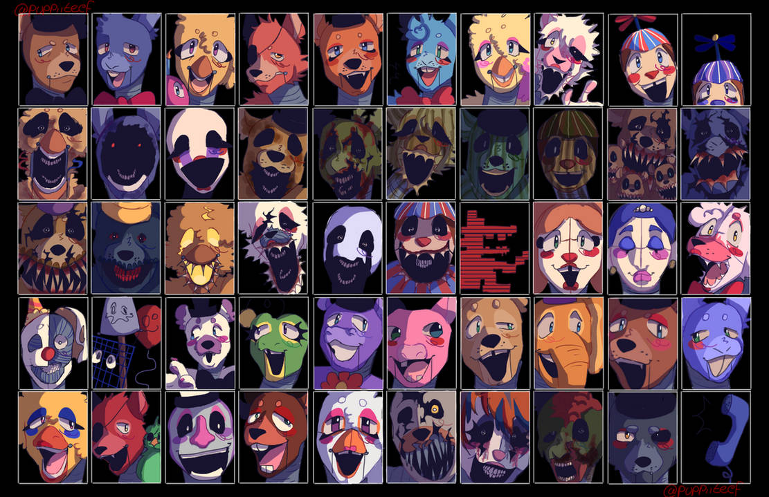 fnaf ucn roster by MaxBallers on DeviantArt