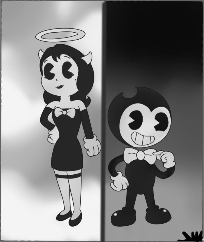 Bendy And Alice Angel (V2) by TheInsaneRed on DeviantArt