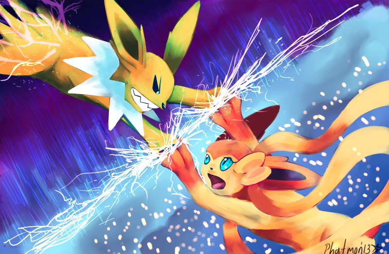 Jolteon Vs Sylveon In Thunderbolt Barrier By Phatmon On Deviantart Jolteon Vs Sylveon In Thunderbolt Barrier By Phatmon On Deviantart