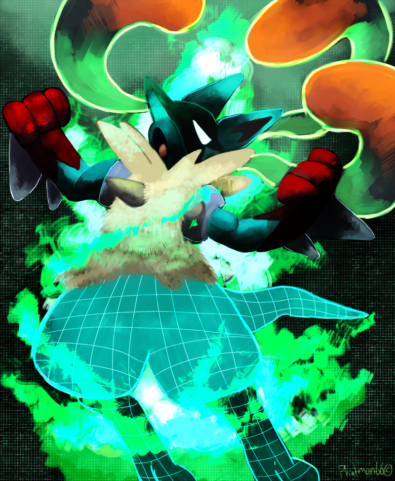 Lucario Mega Evolving finshed