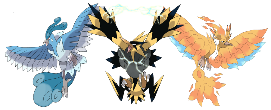 Mega Articuno, Mega Zapdos and Mega Moltres