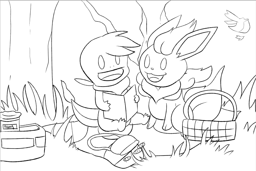 WIP Commission PMD picnic with friends