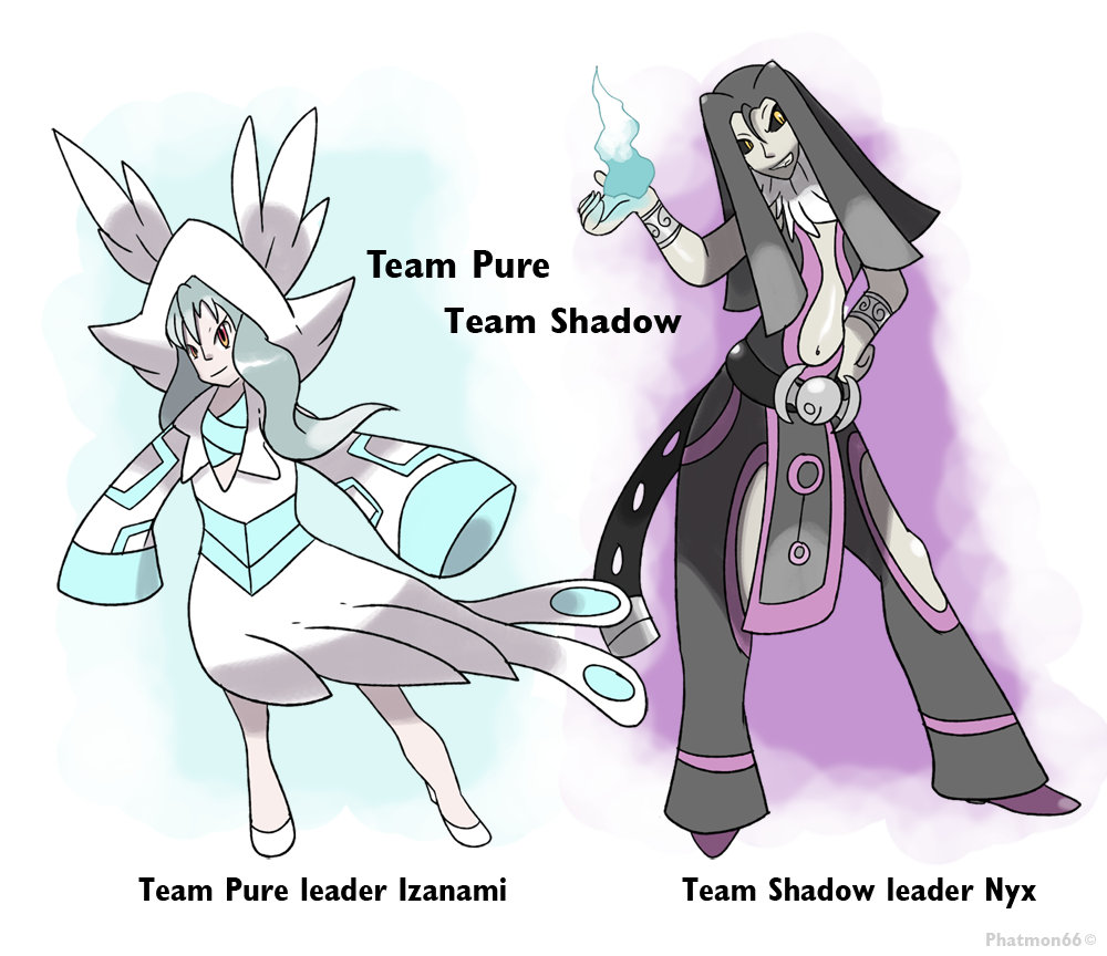 Pokemon Dusk and Dawn Team Pure and Team Shadow