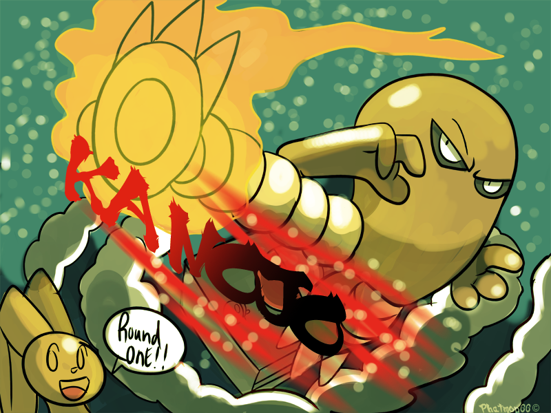 Commission Hitmonlee blaze kicking