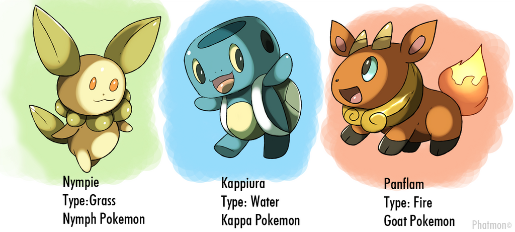 Inaba Path Inaba Region Starters by Phatmon on DeviantArt