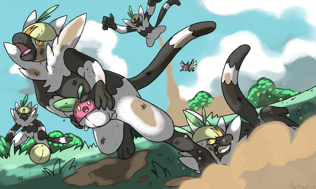 Passimian playing Pokemon Rugby