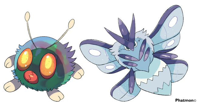 Alolan Venonat and Venomoth