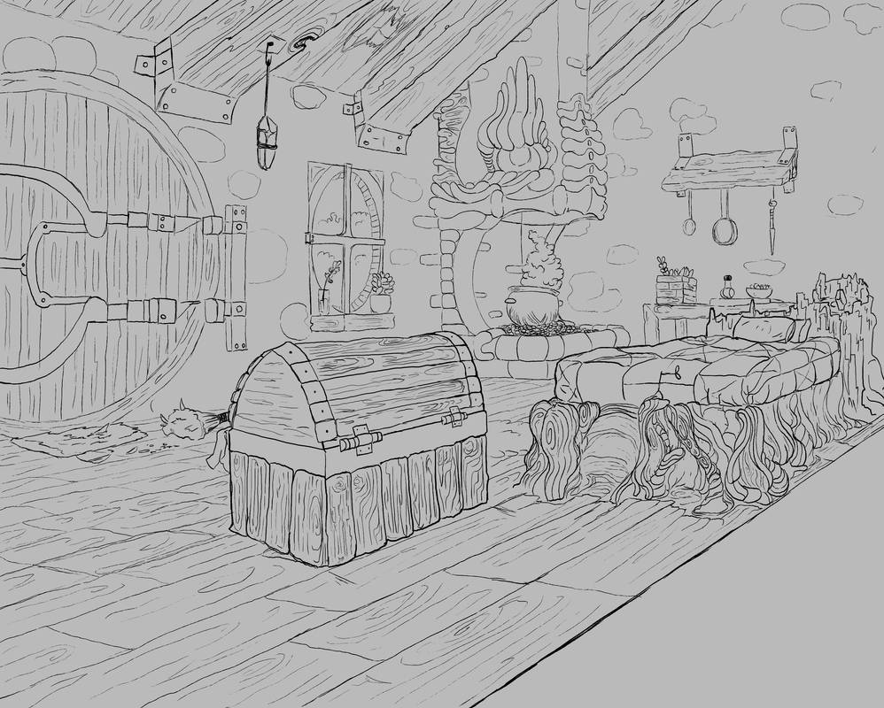 Witch's Hut Interior by kwardart on DeviantArt