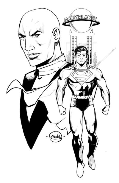 E Lex Superman e Lex - black and white by Gabrielrb91 on DeviantArt