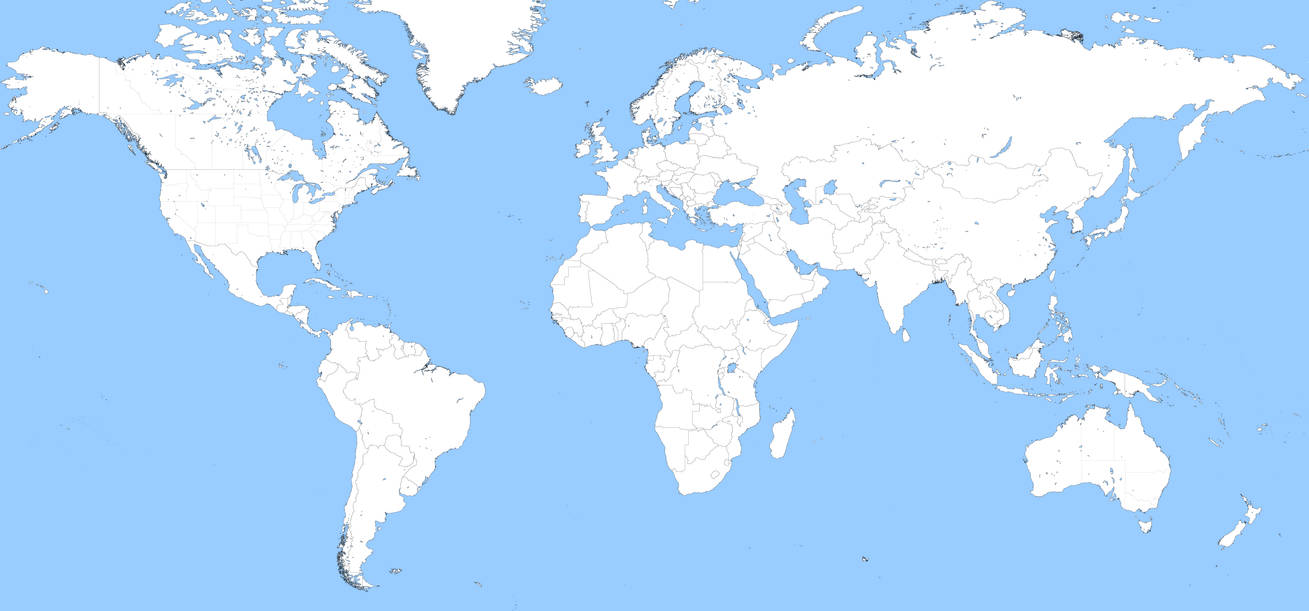 Blank World Map (Miller Projection) by CTK-Aquila on DeviantArt