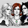 Ciri, Triss and Yennefer