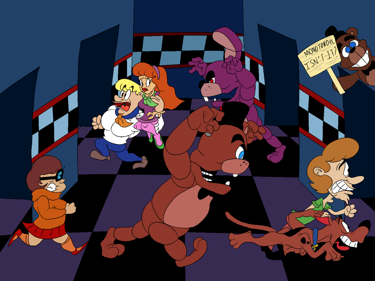 Five Nights at Freddy's vs. Scooby Doo Crossover 11 by Wizyakuza:  Scooby  doo mystery inc, Scooby doo mystery incorporated, Scooby doo images