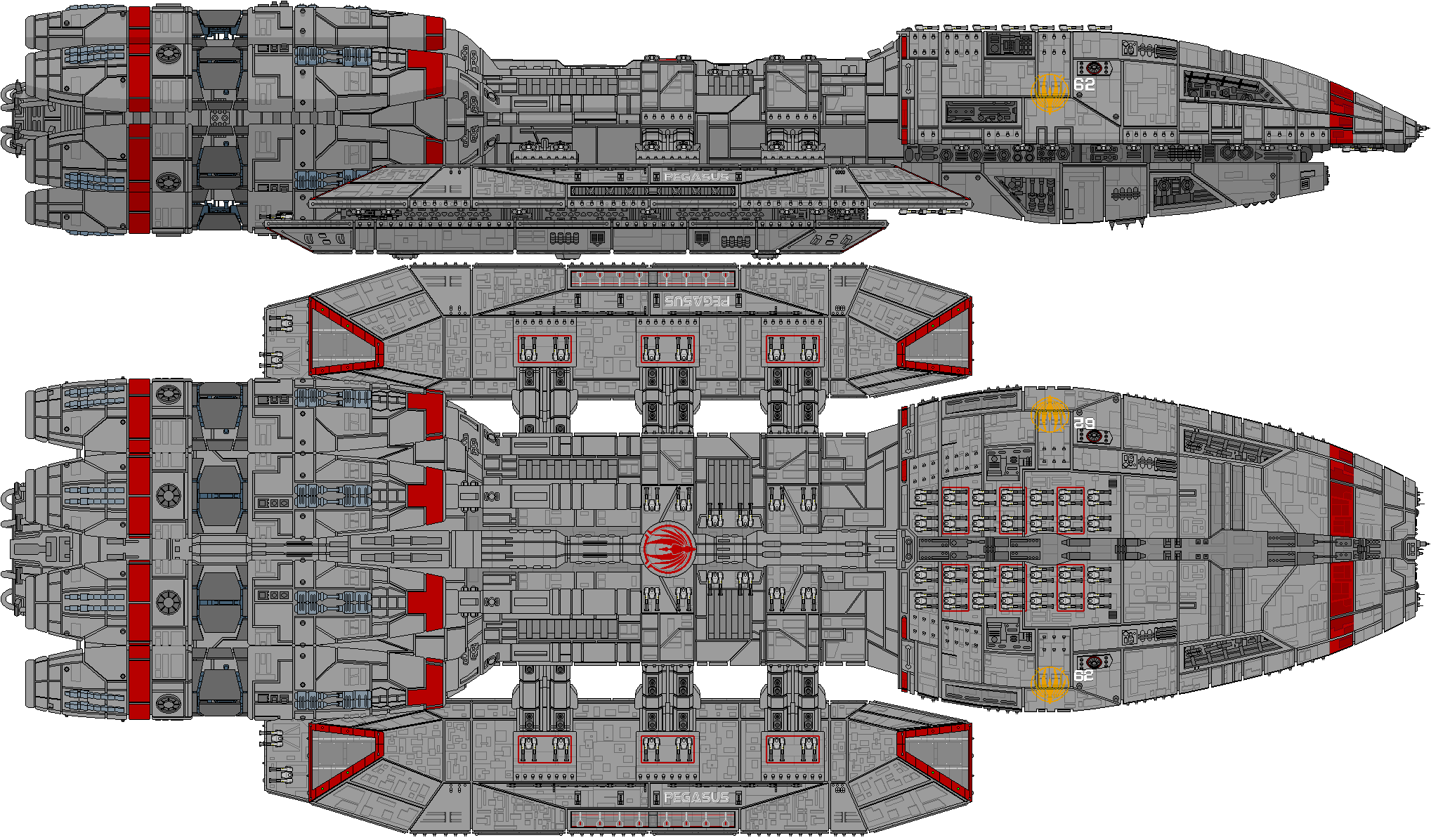 Battlestar Pegasus - Mercury Class (Uparmed)