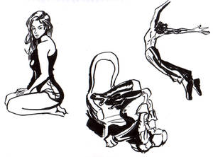 Poses inking practice